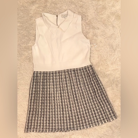 NWOT TED BAKER Diveena Knit Bodice Shift Dress Women’s Size TB 6 US 14 - Picture 2 of 7